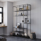 Estante Moderna Estilo Industrial Oasis 150x40x200 Cor Mdf Pr