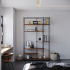 Estante Moderna Estilo Industrial Oasis 200x40x200 Cor Mdf Ca