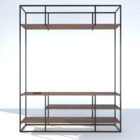 Estante Moderna Estilo Industrial Silver 150x40x200 Cor Mdf C