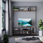 Estante Moderna Estilo Industrial Silver 150x40x250 Cor Mdf C