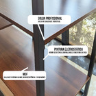 Estante Moderna Estilo Industrial Silver 200x40x250 Cor Mdf P