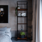 Estante Moderna Estilo Industrial Trend 50x40x250 Cor Mdf Cas