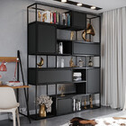 Estante Moderna Estilo Industrial Viveza 150x40x200 Cor Mdf P