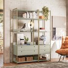 Estante Modulado Industrial Metal Mdf 4 Gavetas 10 Prateleira