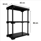Estante Modular 3 Prateleiras Cube Eco Preto