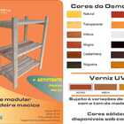 Estante Modular 3 Prateleiras Madeira Maciça 65x50x29 Cm Pint