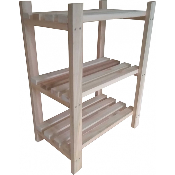 Estante Modular 3 Prateleiras Madeira Maciça 65x50x29 Cm Sem