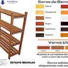 Estante Modular 4 Prateleiras Madeira 90x90x29 Cm Pintada Neo