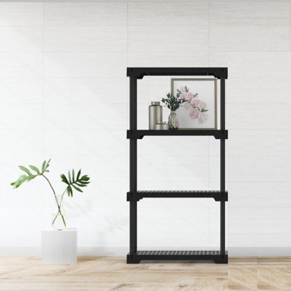 Estante Modular 4 Prateleiras Poly Eco Grifit Preta