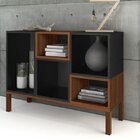 Estante Modular 5 Nichos Br17  Preto/madeirado