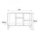 Estante Modular 5 Nichos Br17  Preto/madeirado