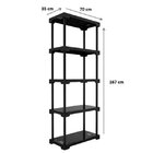 Estante Modular 5 Prateleiras Poly Eco Grifit Preta