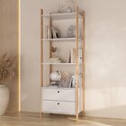 Estante Modular Essenza Com 3 Prateleiras Com 2 Gavetas Branco