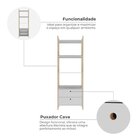 Estante Modular Essenza Com 3 Prateleiras Com 2 Gavetas Branco