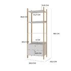 Estante Modular Essenza Com 3 Prateleiras Com 2 Gavetas Branco