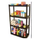 Estante Modular Plastica Preta 04 Prateleiras