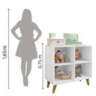 Estante Montessoriana Cristal 4 Nichos Com Pés De Madeira 75c