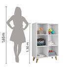 Estante Montessoriana Cristal 6 Nichos Com Pés De Madeira 1,3