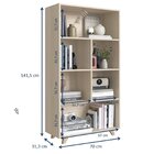 Estante Multifuncional 1 Porta 4 Nichos Aurora Nature