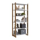 Estante Multifuncional 6 Prateleiras Mel / Branco