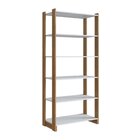 Estante Multifuncional 6 Prateleiras Mel / Branco