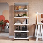 Estante Multifuncional 6 Prateleiras Mel / Branco