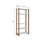 Estante Multifuncional 6 Prateleiras Mel / Branco