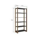 Estante Multifuncional 6 Prateleiras Mel / Preto