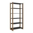 Estante Multifuncional 6 Prateleiras Mel / Preto