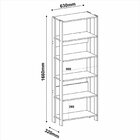 Estante Multiuso 1,66 Mt Com 5 Nichos Aline Carvalho/off White