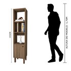 Estante Multiuso 1 Portas 3 Prateleiras Florida Madeirado