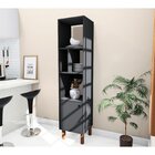 Estante Multiuso 1 Portas 3 Prateleiras Florida Preto