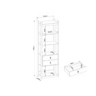 Estante Multiuso 2 Gavetas Wood  Preto/brise