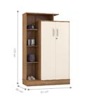 Estante Multiuso 2 Portas Fallon Amendola Off-white