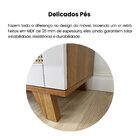 Estante Multiuso 3 Nichos, 2 Portas Com Pintura 3d Palha Tram