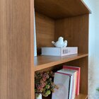 Estante Multiuso 3 Nichos, 2 Portas Com Pintura 3d Palha Tram