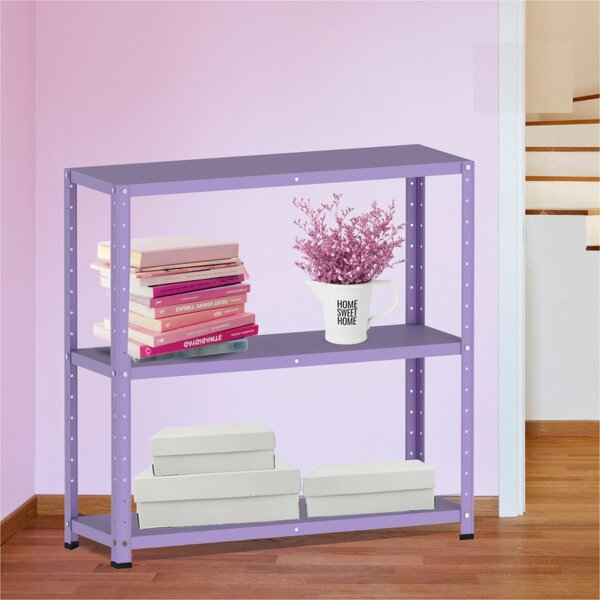 Estante Multiuso 3 Prateleiras 92cm Aço Lilás