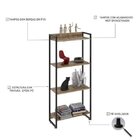 Estante Multiuso 4 Prateleiras 60cmx146cm Dynamica  Carvalho