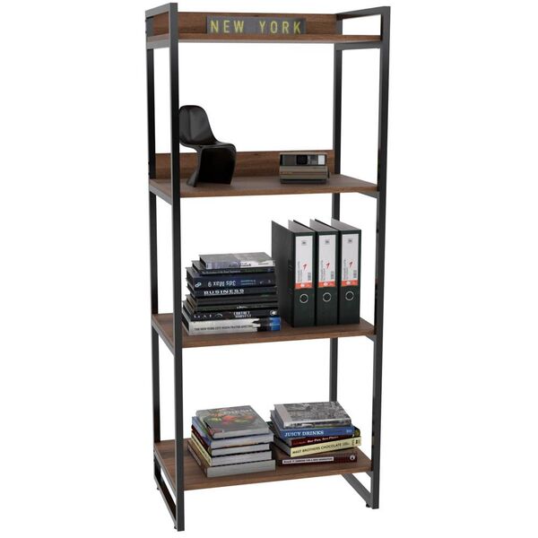 Estante Multiuso 4 Prateleiras Escritório Estilo Industrial F