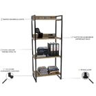 Estante Multiuso 4 Prateleiras Escritório Estilo Industrial F