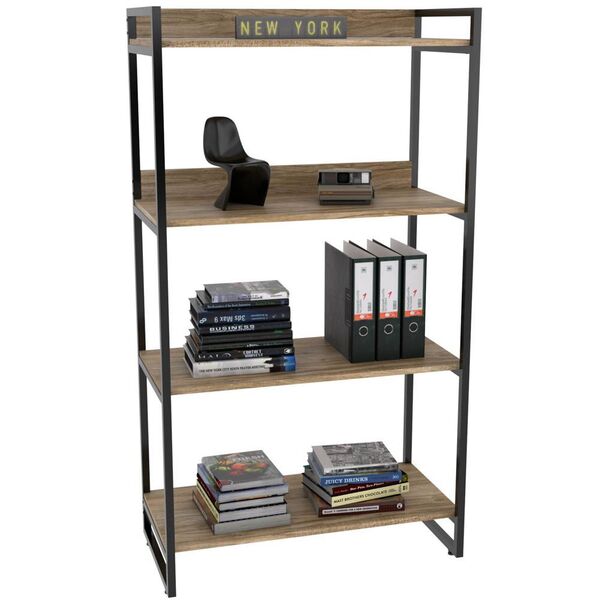 Estante Multiuso 4 Prateleiras Escritório Estilo Industrial F