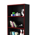 Estante Multiuso 59,8x160cm Com 4 Prateleiras Preto/vermelho