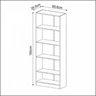 Estante Multiuso 59,8x160cm Com 4 Prateleiras Preto/vermelho