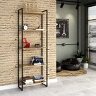 Estante Multiuso 5 Prateleiras 60cmx187cm Dynamica  Carvalho