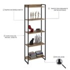 Estante Multiuso 5 Prateleiras 60cmx187cm Dynamica  Carvalho