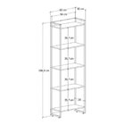 Estante Multiuso 5 Prateleiras 60cmx187cm Dynamica  Carvalho