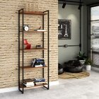 Estante Multiuso 5 Prateleiras 60cmx187cm Dynamica  Nogal