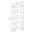 Estante Multiuso 5 Prateleiras 80cmx187cm Dynamica  Carvalho