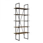 Estante Multiuso 5 Prateleiras Aramada Sw008 Preto/noce Oro