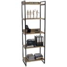 Estante Multiuso 5 Prateleiras Escritório Estilo Industrial F